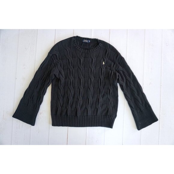 Polo Ralph Lauren Sweaters - Polo Ralph Lauren Women's Navy Blue Cable Knit Sweater – Size S